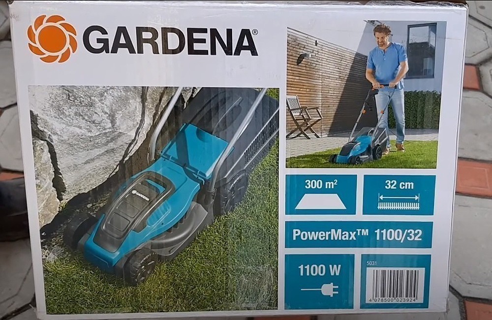 Обзор GARDENA POWERMAX 1100/32. Недорогая электрическая газонокосилка ...