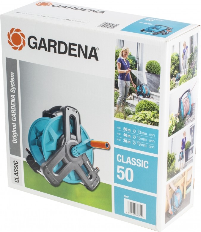 Обзор GARDENA 50 CLASSIC. Катушка для поливочного шланга
